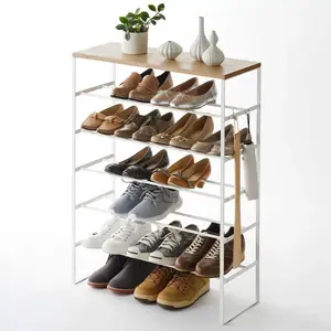 Comparateur de prix : Yamakazi Calicosy - Rangement à chaussures 6 niveaux - H25 cm - Blanc TU