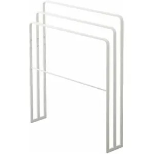 Comparateur de prix : Yamazaki Porte serviettes à 4 barres - L70 cm - 70 cm X 14 cm X 81 cm - CaliCosy Blanc