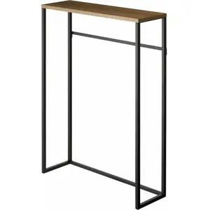 Comparateur de prix : CALICOSY Yamazaki - Console d'entrée métal et bois - L60 cm - Noir TU