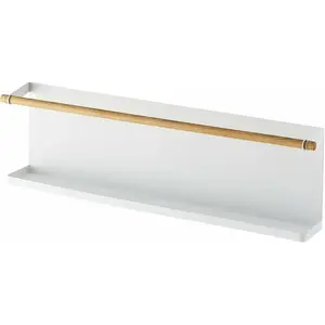 Etagère murale en acier et bois blanche Tosca - Yamazaki