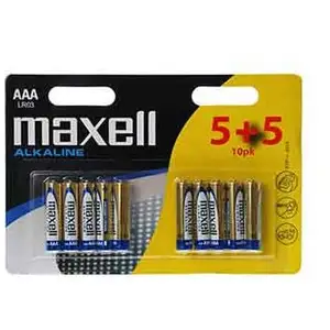 Maxell - Piles alcaline aaa lr03 1.5v blister 10 piles 790254 pas cher