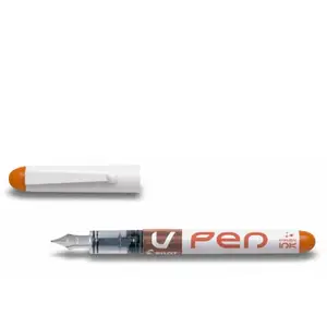 Stylo plume jetable Pilot V Pen, noir Single Pen Orange pas cher