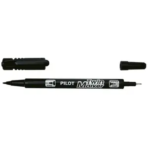 Comparateur de prix : PILOT - Marqueur permanent Twin Marker noir