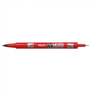 Pilot - Twin Marker permanent 76,1% plastique recyclé - Pilot Rouge pas cher