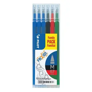Comparateur de prix : PILOT Set de 6 Recharges FRIXION BALL BLS-FR7 (3 Bleu + 1 Noir + 1 Rouge + 1 Vert)