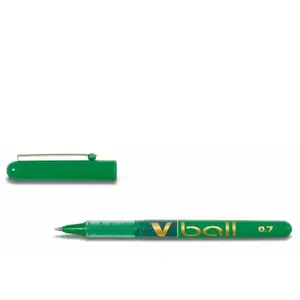 Stylo Roller V-Ball 07 pointe moyenne 0,7mm vert Pilot pas cher