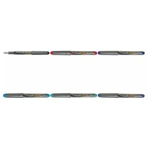 Comparateur de prix : PILOT Lot de 6 Stylos Plume V-Pen SILVER Jetable Plume moyenne Vert