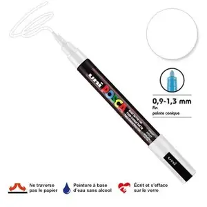 Comparateur de prix : POSCA Marqueur Pointe Conique Fine Blanc