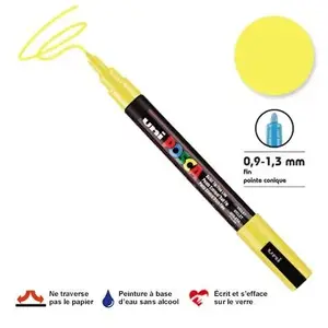 Comparateur de prix : POSCA Marqueur Pointe Conique Fine Jaune