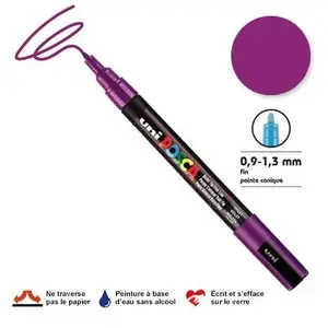 Comparateur de prix : Marqueur Posca pointe conique - Trait fin 0,9-1,5 mm - Violet