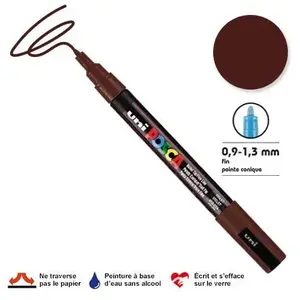 Comparateur de prix : Uni-ball épaisseur de la PC-3Mligne du marqueur de peinture 0,9 - 1,3 mm brun