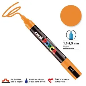 Comparateur de prix : Marqueur POSCA - Pointe Conique Moyenne - Orange
