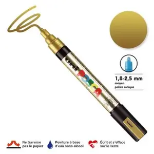 Comparateur de prix : Uni-Ball 182510 - Marqueur POSCA à pointe ogive moyenne or, 1 pièce