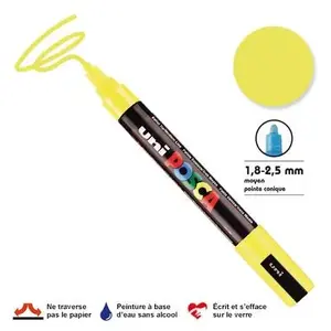Comparateur de prix : POSCA Marqueur Pointe Conique Moyenne Jaune
