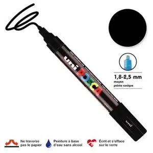 Comparateur de prix : POSCA Marqueur Pointe Conique Moyenne Noir