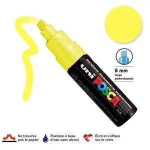 Comparateur de prix : Uni-ball PC-8K POSCA Marqueur peinture largeur de trait: 8,0 mm Jaune