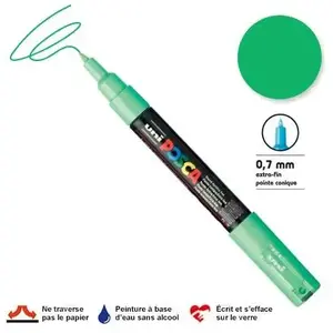 Comparateur de prix : Marqueur Posca pointe conique - Trait extra fin 0.7-1 mm - Vert clair