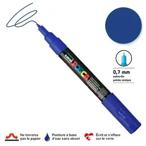 Comparateur de prix : uni-ball 186751 - Marqueur POSCA à pointe ogive extra fine, bleu foncé