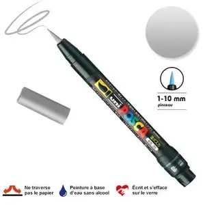 Comparateur de prix : uni-ball Posca marqueur de peinture épaisseur de la PCF-350ligne 1-10 mm argent