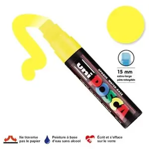 Comparateur de prix : UNI-BALL Marqueur Pte rectangulaire extra-large POSCA PC17K 15mm Jaune