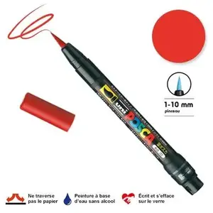 uni-ball Posca marqueur de peinture épaisseur de PCF-350ligne 1-10 mm rouge pas cher
