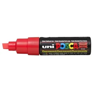 Uniball Marqueur Pte large biseautée POSCA PC8K 8mm Rouge FluoVendu parfnac