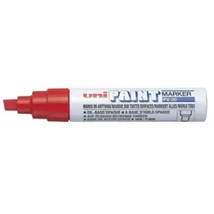 Uniball Marqueur PAINT Marker PX30 Pte biseautée large 4 - 8,5mm Rouge pas cher