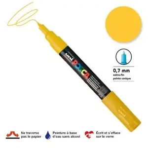 Uni-Ball POSCA Marqueur Pointe Extra Fine Jaune Paille pas cher