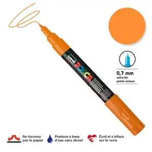 Uni-Ball Marqueur Posca pointe conique - Trait extra fin 0.7-1 mm - Rose saumon pas cher