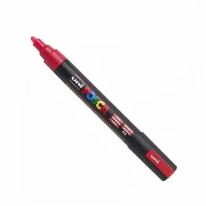 Uni-Ball Marqueur Posca - Pointe conique moyenne - Rouge fluo - Posca pas cher