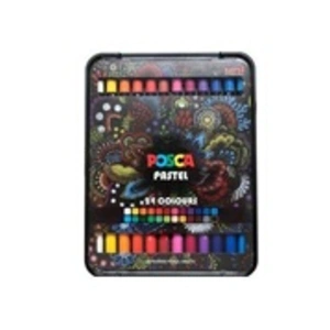 POSCA Crayon de cire PASTEL KPA100, étui métallique de 24