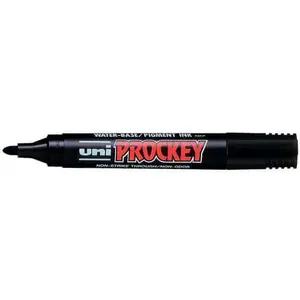 Comparateur de prix : Marqueur permanent - UNI-BALL - Prockey PM122-N - Pointe ogive - Encre pigmentée à base d'eau - Noir - Lot de 12