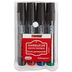 Comparateur de prix : uni-ball Marqueur permanent PROCKEY PM-122/4, étui de 4