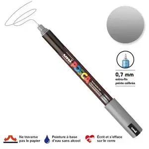 Comparateur de prix : uni-ball Posca marqueur de peinture épaisseur de la PC-1MRligne 0,7 mm argent