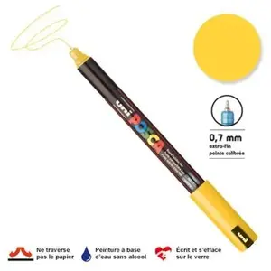 Comparateur de prix : uni-ball Posca épaisseur de la PC-1MRligne du marqueur de peinture 0,7 mm jaune