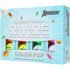 Srixon Balles de golf Q-Star Tour 6 Divide - Lot de 12, multicolore