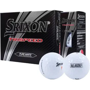 Srixon Balles de golf Trispeed x All4Golf - Lot de 12, blanc
