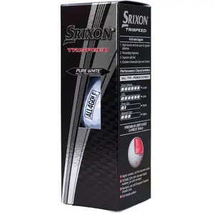 Srixon Balles de golf Trispeed x All4Golf - Manchon de 3 balles, blanc