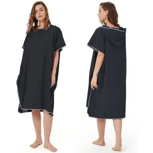 Poncho de Bain Microfibre Serviette Poncho de Plage avec Capuche Surf ...Vendu parcdiscount