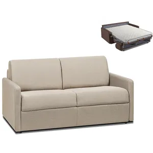 VENTE-UNIQUE Canapé 2 places convertible express en tissu CALIFE - Bei... pas cher