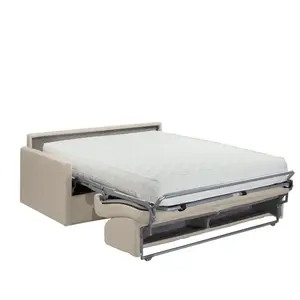 Vente-Unique Canapé convertible express 4 places en tissu CALIFE - Beige - Couchage 160 cm - Matelas 22cm pas cher