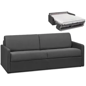 Canapé convertible express en tissu CALIFE - Gris - 4 places - Couchag...