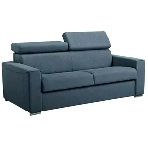 VENTE-UNIQUE Canapé convertible  3 places bleu