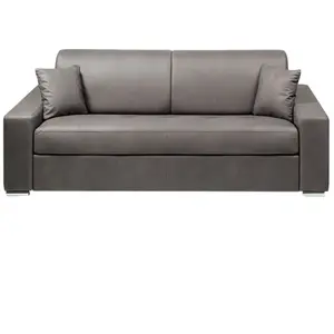 Comparateur de prix : Vente-Unique Canapé 4 places convertible express en tissu EMIR - Gris - Couchage à lattes larges 160 cm - Matelas 18 cm
