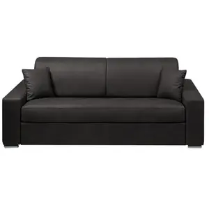 Comparateur de prix : Vente-Unique Canapé 4 places convertible express en tissu EMIR - Anthracite - Couchage à lattes larges 160 cm - Matelas 18 cm