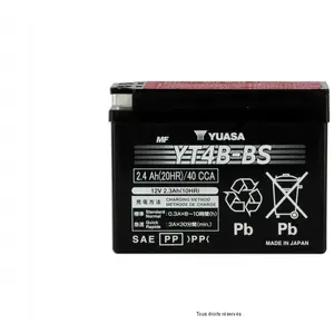 Batterie moto Yuasa YT4B-BS 12V 2.4AH 40AVendu parkaufland