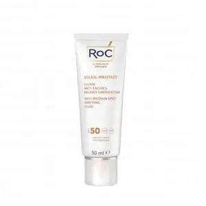 RoC Soleil protect Fluide visage anti-taches teintée SPF50 50ml pas cher