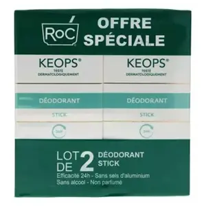 Comparateur de prix : Keops Déodorant Stick 24h - Lot de 2 x 40ml
