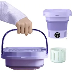 TRAHOO Mini Machine A Laver Pliable Portable 8L - Mini Lave-Linge Réutilisable Pour Sous-Vêtements Et Chaussettes - Machine À Laver [H89]Vendu parcdiscount