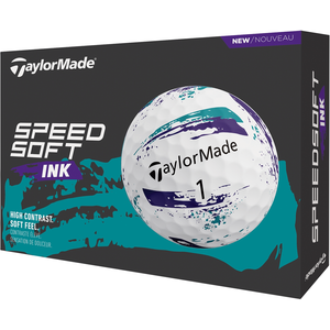 Comparateur de prix : TaylorMade Balles de golf SpeedSoft INK - Lot de 12, violet/pétrole
